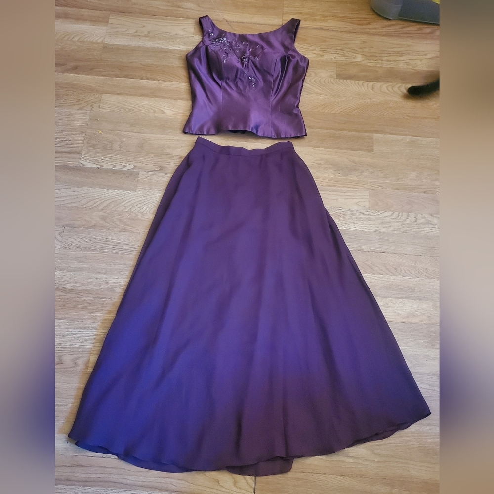 Purple two piece dress